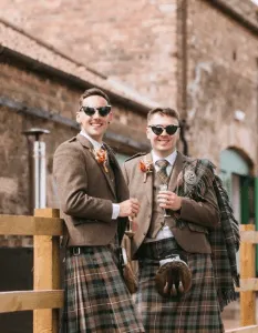 fraoch floral design the grooms kieran & kieron at the rhynd, fife