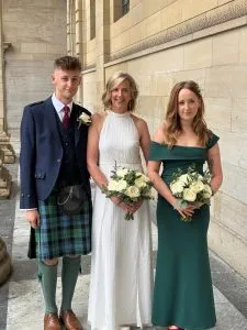 fraoch floral design clients testimonial for wedding at the registrars dundee